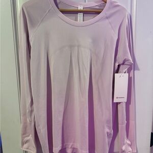 Swiftly Tech Long Sleeve 2.0 hip length in Pink organza size 14 NWT